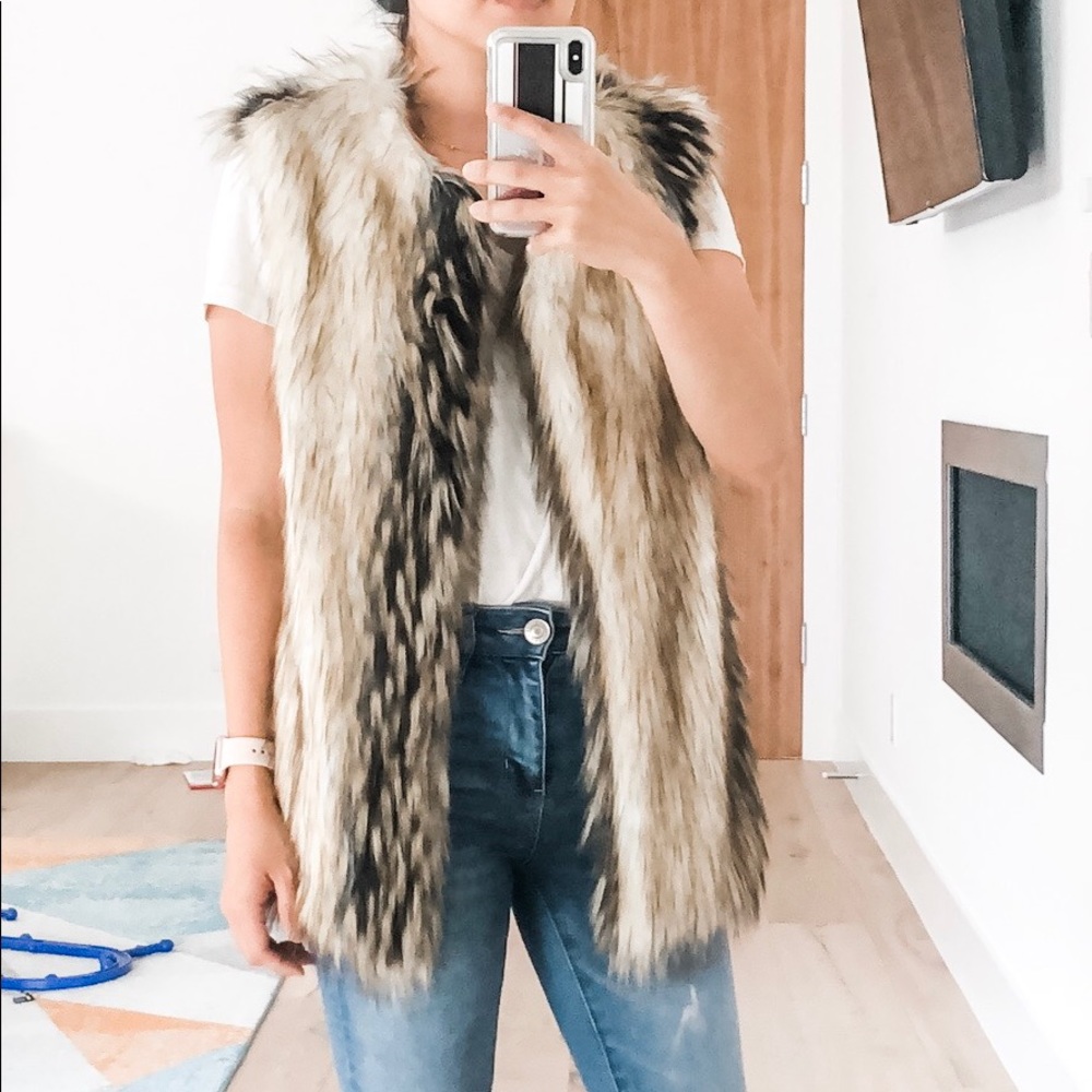 Faux fur vest